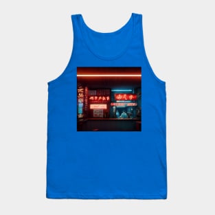 Cyberpunk Tokyo Ramen Shop Tank Top